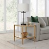 Metal Hollywood Glam Side Table with Mirrored Shelf in Gold - Henn&Hart
 - 2 of 4