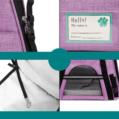 Medium Purple Soft-Sided Airline Approved Pet Carrier