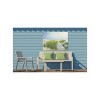 Cottage Garden West of The Wind Gentle Breeze Green, Blue, Tan 40 x 30 Inch Waterproof Gallery Wrapped Canvas, Outdoor Garden, Yard, Patio All Weather - 2 of 2