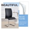 NicBex Luxury Arch Dining Chairs, Faux Leather High Resilience with Silver Metal Legs, Side Chairs for Kitchen Office - 3 of 4