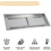 Drop in Fire Pit Burner Kit,Stainless Steel Fire Pit Kit with Burner, Hose Kit,Insert Rectangular Fire Pit Burner Pan for Propane,Natural Gas - 2 of 4