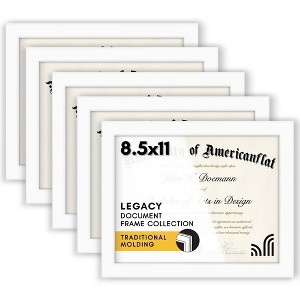 Americanflat 8.5x11 Diploma Frame with Shatter-Resistant Glass - Document Frame with Engineered Wood - Legacy Collection - Dark Oak - 1 of 4