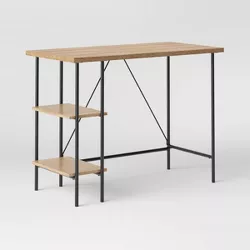 Mixed Material Desk with Shelves Natural - Room Essentials™