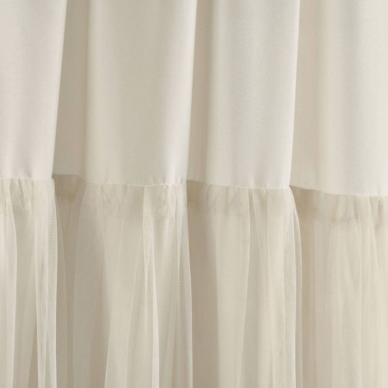Set of 2 (84"x40") Tulle Skirt Solid Window Curtain Panels - Lush Décor, 4 of 7