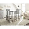 L.A. Baby Trinity 3-in-1 Convertible Full Sized Metal Crib - Pebble Gray - 2 of 4