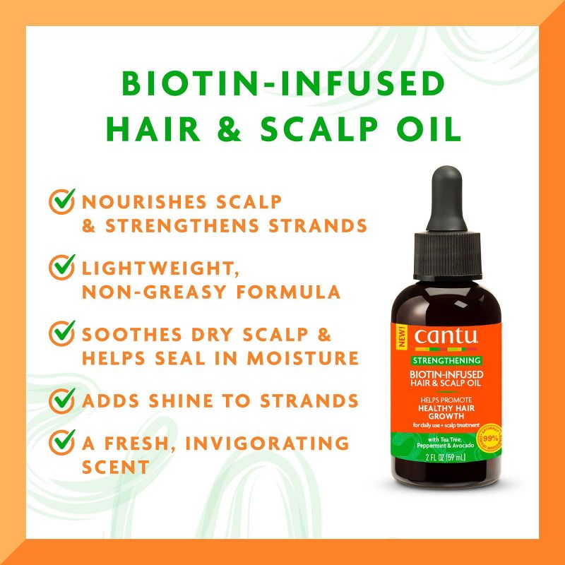 Cantu Biotin Infused Hair &#38; Scalp Oil - 2 fl oz, 4 of 8
