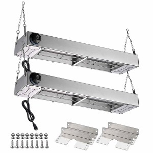 WeChef Electric Strip Heater 2 Pack Portable 24" 900W Commercial Heating Lamp Warmer for Fry Chicken - 1 of 4