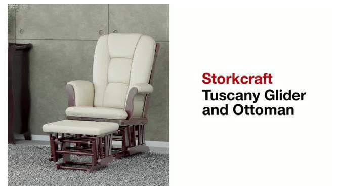Storkcraft Tuscany Black Glider and Ottoman, 2 of 12, play video
