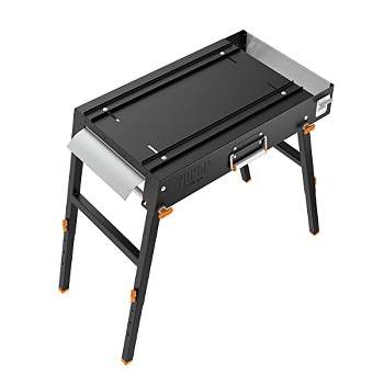 Yukon Glory Universal Portable Grill Table / Flat Top Grill Griddles Stand with Built in Grill Caddy