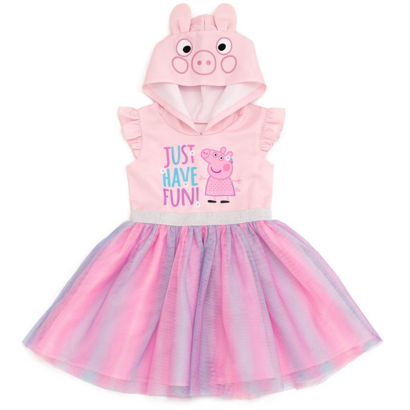 Peppa Pig Girls Mesh Tulle Dress Toddler to Little Kid, 1 of 7