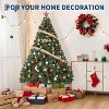 4.5-9ft Artificial Christmas Tree, Green Artificial Christmas Tree with Branch Tips & Metal Stand, Xmas Decorations for Living Room Office Party - 3 of 4