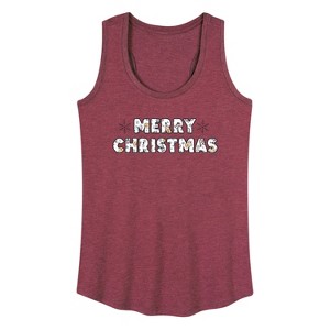 Women's - Winnie the Pooh - Merry Christmas Characters Graphic Racerback Tank - 1 of 4