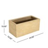 VisioGear Handmade Rectangle Planter Box, Modern Planter for Patio, Garden, Antique Brown, 20"*10"*10" - 3 of 4