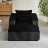 MAYEERTY 62.5" Corduroy Sponge Sofa Lounge Chair (No Assembly for Indoor Use) - 3 of 4