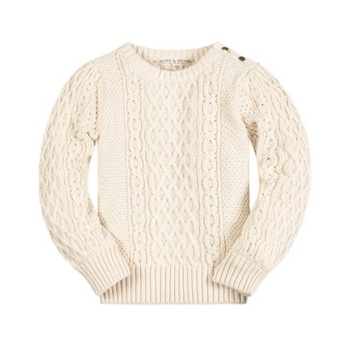 Hope & Henry Women's Cable Knit Fisherman Sweater, Large : Target