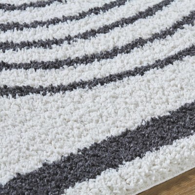 Hauteloom Bauer Plush Black Rainbow Rug