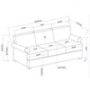 SKONYON 3-Seater Modern Sofa Couch with Extra Deep Seats - 3 of 4