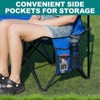 APRILSOUL Portable Folding Bench for Team, 6 Seats Outdoor Camping Chair with Carry Bag and Backrest, Team Sport Sideline Bench Blue - 4 of 4