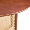 GlasFlength Round Modern Coffee Tables, Center Table with Sleek Minimalist Design for Living Room Decor, Brown,42”*42”*29.5" - 3 of 4