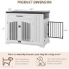 Wooden Dog Crate Furniture with Feeding Bowls & Storage, Heavy-Duty Indoor Dog Kennel End Table, Decorative Dog Crate for Small to Large Dogs - 2 of 4