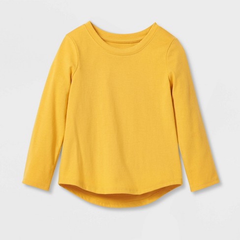 girls yellow long sleeve shirt