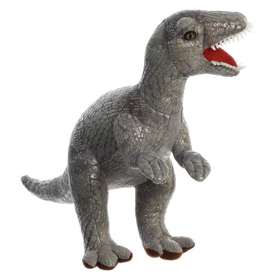 Aurora Medium Velociraptor Dinos & Dragons Ferocious Stuffed Animal Gray 12"