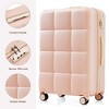 YONWAY 3 Piece Hardshell Luggage Sets Airline Certified Carry-on Luggage with side hook Cup Holder Spinner Wheel - 4 of 4