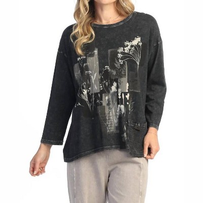 Women's Mariposa Mineral Washed Gauze Contrast Pocket Top - Jess & Jane