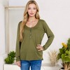 Anna-Kaci Women's Top with Front Zip Detail and Curved Hem - 2 of 4