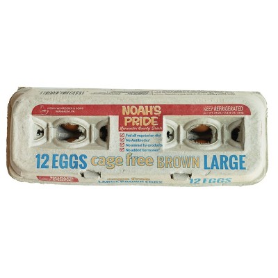 Noah's Pride Cage Free Grade A Large Brown Eggs - 12ct