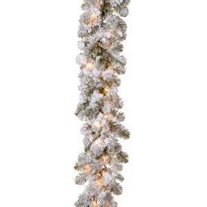 National Tree Company Pre-Lit 'Feel Real' Artificial Christmas Garland, Green, Camden, White Lights, With Pine Cones, Berry Clusters, Plug In,9 Feet - 1 of 3
