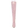 Allegra K Women's Halloween Glitter Round Toe Chunky Heel Over the Knee High Boots - 3 of 4