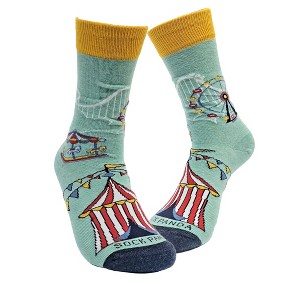 Circus Scene Roller Coaster Socks (Tween Sizes, Small) from the Sock Panda - 1 of 4