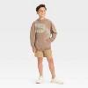 Boys' Jurassic World Pullover Sweatshirt Hoodie - Brown - 4 of 4