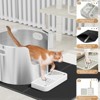 Extra Large 19.6 in. x 19.6 in. Stainless Steel Cat Litter Box with High Sided - image 3 of 4