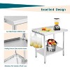 30x24x35in Commercial Stainless Steel Prep Table with Adjustable Undershelf, Heavy Duty Worktable for Kitchen, Restaurant, Home, Hotel, Workstation - 4 of 4