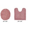 Edge Bath Rug 100% Premium Cotton Ultra-soft Water Absorbent Tufted Solid Reversible 2 Piece Bathroom Rug Set For Machine Washable Bathmat - 2 of 4