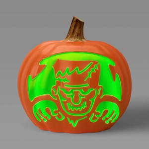 18" Lit Pumpkin with Timer Full Blow Mold Halloween Decorative Prop - Hyde and EEK! Boutique™ - 1 of 3