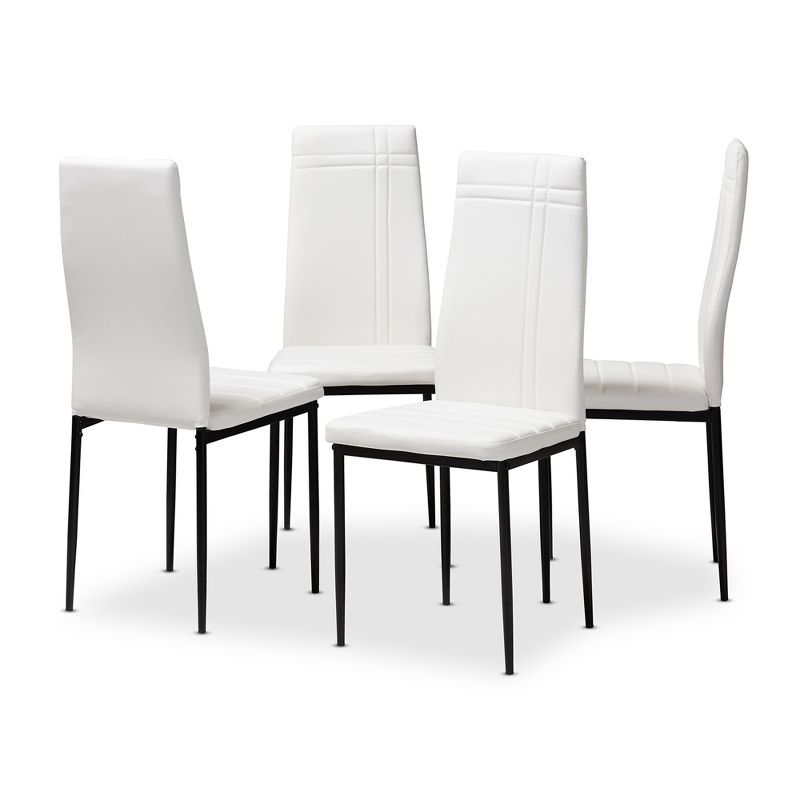 Set of 4 Matiese Modern and Contemporary Faux Leather Upholstered Dining Chairs - Baxton Studio, 1 of 8