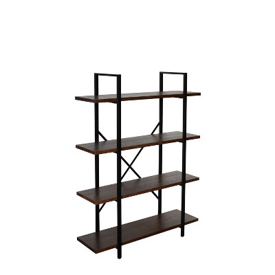 54.9" Graham 4 Shelf Etagere Bookshelf Walnut Brown - Summerland Home