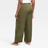 Women's Mid-Rise Straight Leg Crinkle Satin Pull-On Pants - A New Day™ - 2 of 3