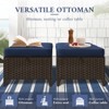 YARDSIGHT 2 Pieces Wicker Outdoor Ottoman Set for Cozy Patio Relaxation - 4 of 4