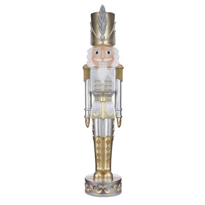 Haute Decor 48" Christmas Nutcracker Gold/Silver