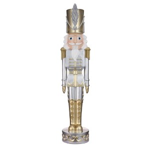 Haute Decor 48" Christmas Nutcracker Gold/Silver - 1 of 4