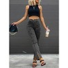 Imily Bela Womens Stretchy Jeans High Waisted Straight Leg Jeggings Split Hem Going Out Denim Pants - 4 of 4