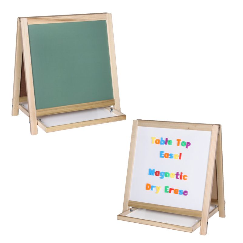 Crestline Products Magnetic Table Top Easel, Chalkboard/Whiteboard, 18.5" x 18", 1 of 5