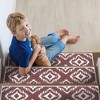 SussexHome Tetra One Design Cotton Anti-Slip Stair Treads, 9” X 28“ - 3 of 4