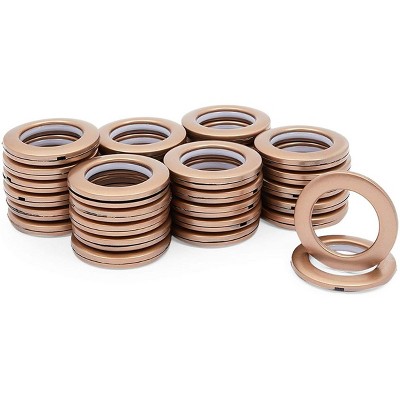 Bright Creations 32 Pack Rose Gold Curtain Grommets, Curtain Eyelet Rings, 1.6 in