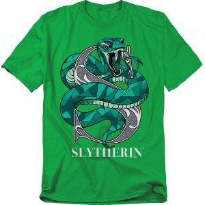 Harry Potter Mosaic Slytherin With Snake Adult T-Shirt - 1 of 4