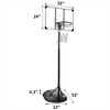 YONWAY Portable Basketball Hoop System Stand Height Adjustable 7.5ft - 9.2ft with 32 Inch Backboard and Wheels for Youth Adults - 3 of 4